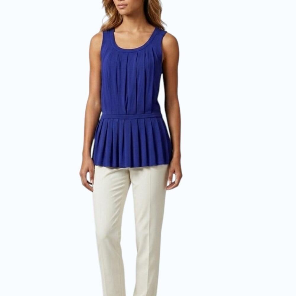 Anthropologie Deletta Corbara Sleeveless Pleated Peplum Top XS NWT